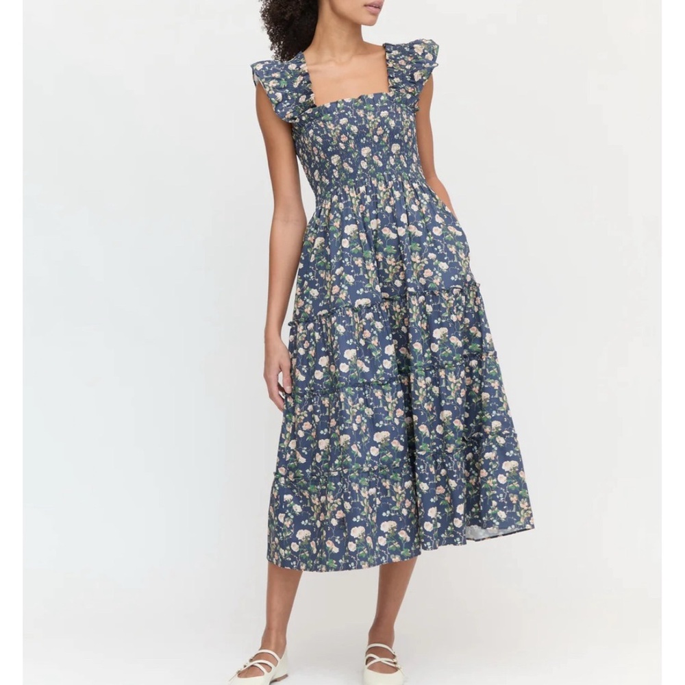 NWT Hill House Home XS Ellie Nap Dress in Navy Bluebonnet